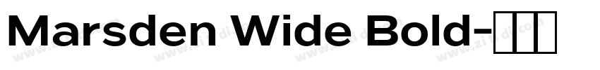 Marsden Wide Bold字体转换